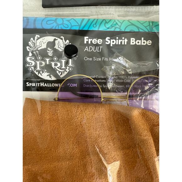 NWT Spirit Halloween Adult Free Spirit Babe Hippie 70s Costume One Size Costume - Picture 5 of 6